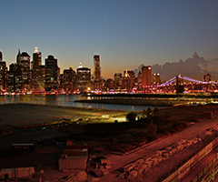 Night city in North America